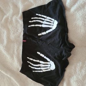 Victoria's Secret Skeleton Hands Lowrise Boyshorts